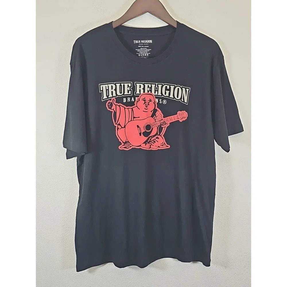 True‎ Religion Buddha Graphic T-Shirt  XL Crewneck Men's Medium Black
